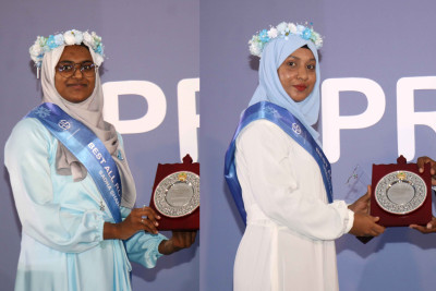ހުޅުދުއްފާރު ސްކޫލްގެ އެންމެ މޮޅު ދަރިވަރުންނަށް ޝާލިޔާ އަދި ސަދާ